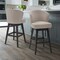 Armen Living Brandy 26" Counter Height Swivel Tan Fabric and Espresso Wood Bar Stool LCBDBAESTN26 - alternate 3